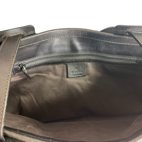 Gucci Leather Trimmed GG Canvas Tote - Picture 9 of 12